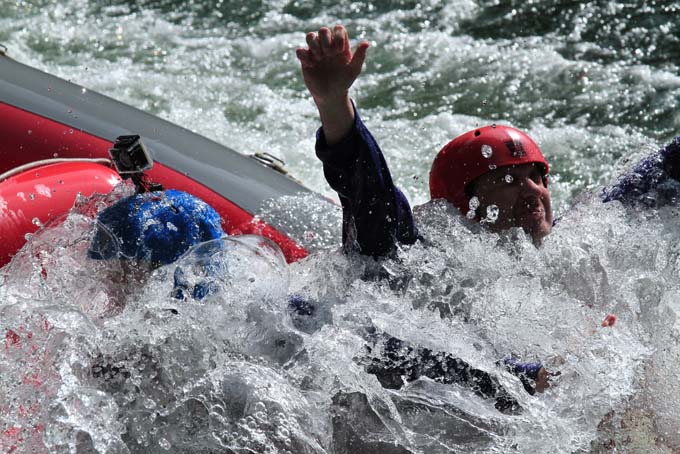 Raft Surfing....in your face!